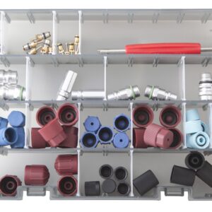 Coffret maintenance des climatisations R134a avec obus/raccords/bouchons - AC 4034 - CLAS Equipements