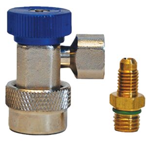 Raccord rapide R134a BP 90° M1/4" à robinet spécial climatisation véhicule - AC 9186 - CLAS Equipements