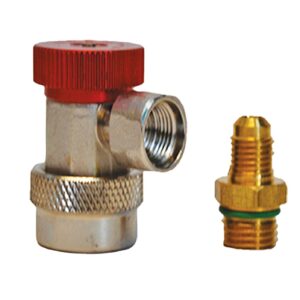 Raccord rapide R134a HP 90° M1/4" à robinet spécial climatisation véhicule - AC 9191 - CLAS Equipements
