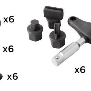 Assortiment 24 bouchons + clés écrous de vidange plastique - CO 1095 - CLAS Equipements