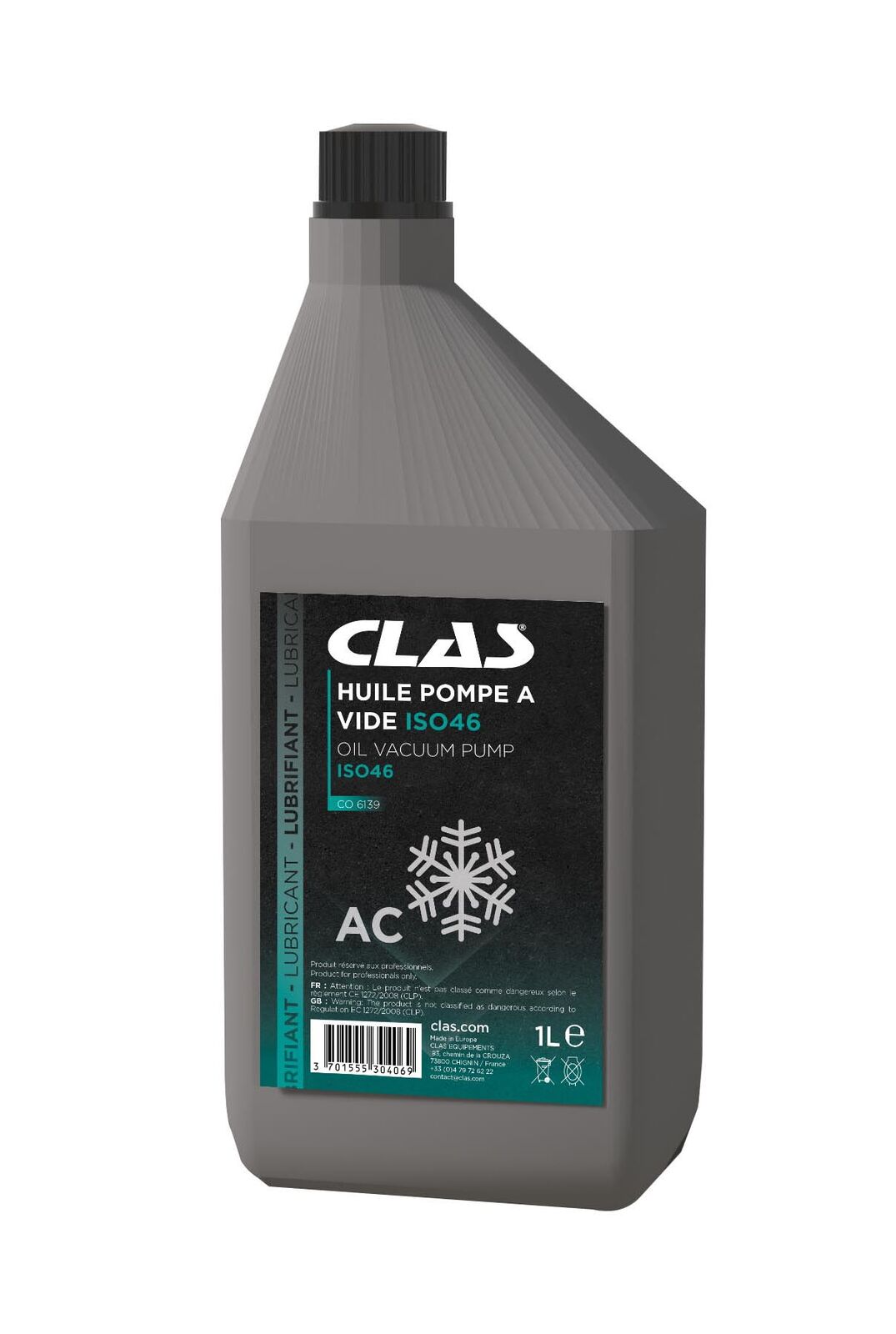 1L d'huile ISO 46 pour pompe à vide - CO 6139 - CLAS Equipements