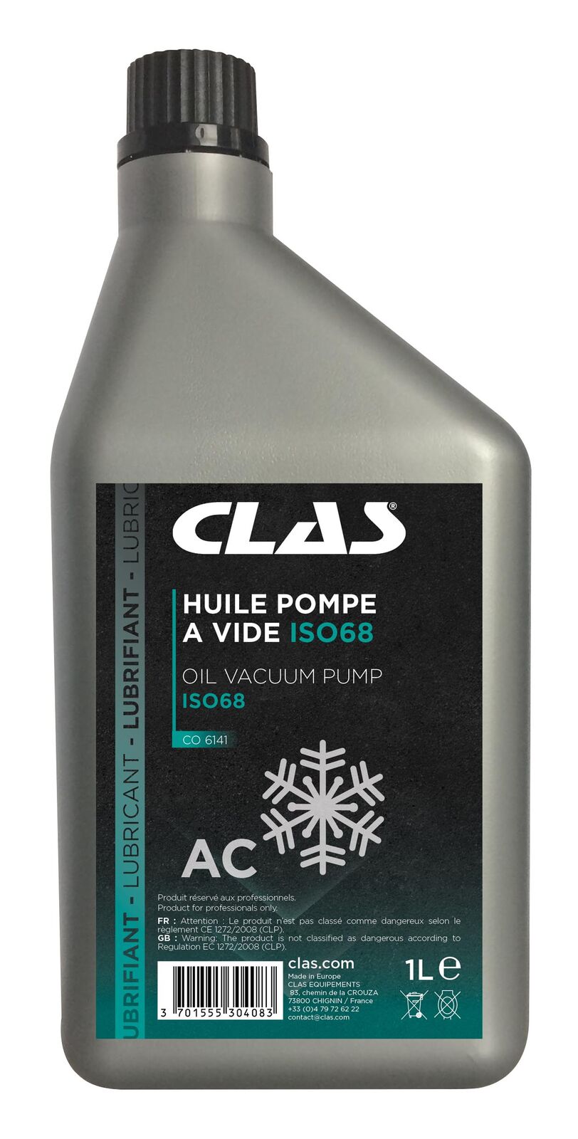 1L d'huile ISO 68 pour pompe à vide - CO 6141 - CLAS Equipements