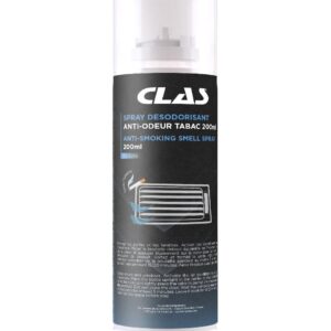 Spray percutable désodorisant anti-odeur tabac 200ml - CO 6255 - CLAS Equipements