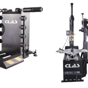 Monte demonte pneus automatique 10"-24" 1 vitesse 230v + leve rouePack monte démonte pneus automatique 10"-24" 1 vitesse 230V + Lève roue charge max. 70kg - DM 0522 - CLAS Equipements
