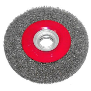 Brosse métal pour touret ø 200 x Ep. 25 mm fil d'acier ondulé 0,30 mm - EG 0221 - CLAS Equipements