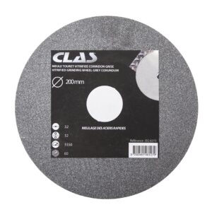 Meule touret vitrifiée corindon grise 200x32x32mm grain 60 - EG 0273 - CLAS Equipements