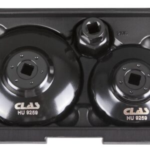 Coffret 3 clés filtres à huile ø 96x18, 76x12 et 27*6 pans 3/8" Renault/Nissan/Dacia/Opel - HU 9259 - CLAS Equipements