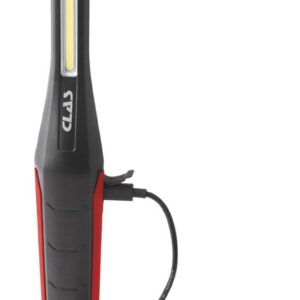 Baladeuse rechargeable ultra fine à intensité variable rouge 7W COB en façade + 3W en tête - OE 0143R - CLAS Equipements