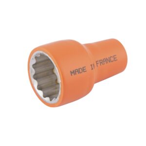 Douille 12 pans isolée 22mm 3/8'' 1000V VDE IEC 60900 CrV - OE 0245 - CLAS Equipements