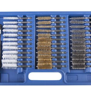 Coffret 38 pcs de brosses métal, nylon, laiton 8 à 19 mm pour nettoyage puits d'injecteurs - OM 0666 - CLAS Equipements