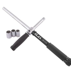 Clé dynamométrique en croix 1/2" 70-170Nm L. 490mm + 3 Douilles 17, 19 et 21 mm - OM 0755 - CLAS Equipements