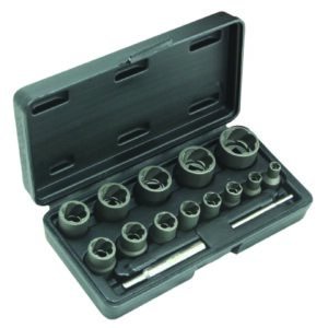 Coffret douilles choc helicoïdales écrous endommages ø6-27mm (17 pcs) - OM 8073 - CLAS Equipements