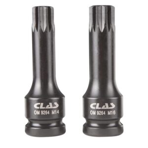 Jeu 4 douilles embouts xzn choc 1/2" m12-m14-m16-m18 L.78mm - OM 9264 - CLAS Equipements