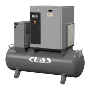 Compresseur d'air comprimé à vis sur cuve 500L 15CV 400V + sécheur d'air - OP 3610 - CLAS Equipements