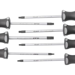 Assortiment de 7 tournevis torx T10-40 SVCM et poignée bi-matière PP+TPV - OS 1199 - CLAS Equipements