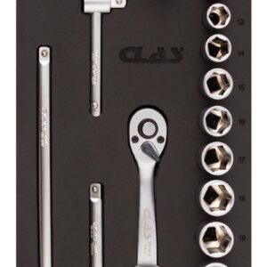 Insert 21 pcs cliquet et douilles 3/8" CrV - OS 3600 - CLAS Equipements
