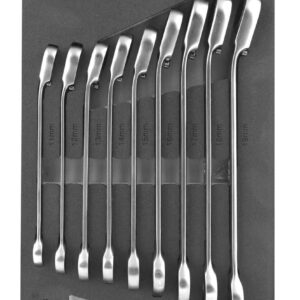 Insert 12 clés mixtes à cliquet réversible angle 15° 8-19mm CrV - OS 4020 - CLAS Equipements