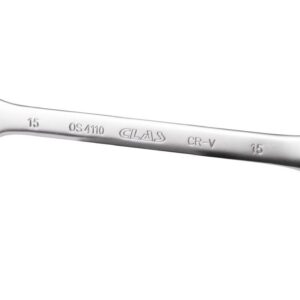 Clé mixte 15mm 12 pans CrV DIN ISO 3113 - OS 4110 - CLAS Equipements