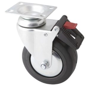 Roue pivotante avec frein ø127x50mm TPR pour servante d'atelier EG 0087, EG 0085 - SA 0087 - CLAS Equipements