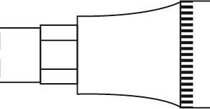 Douille embout héxagonal 19mm L.55mm 1/2'' CrV - SA 0378 - CLAS Equipements