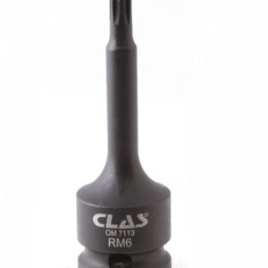 Douille embout choc ribe M6 L.78mm 1/2'' Cr-Mo - SA 0451 - CLAS Equipements