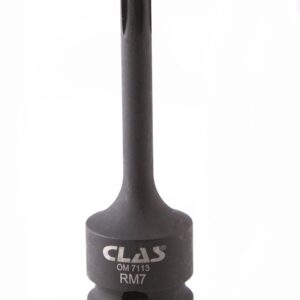 Douille embout choc ribe M7 L.78mm 1/2'' Cr-Mo - SA 0452 - CLAS Equipements