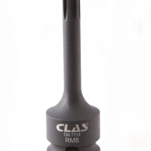 Douille embout choc ribe M8 L.78mm 1/2'' Cr-Mo - SA 0453 - CLAS Equipements
