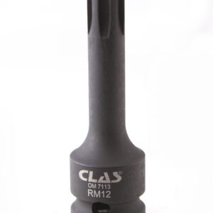 Douille embout choc ribe M12 L.78mm 1/2'' Cr-Mo - SA 0456 - CLAS Equipements