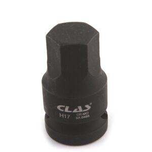 Douille choc écrou moyeu VAG héxagonale 17mm L.43mm 1/2" Cr-Mo - SA 0486 - CLAS Equipements