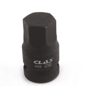 Douille choc écrou moyeu VAG héxagonale 19mm L.43mm 1/2" Cr-Mo - SA 0487 - CLAS Equipements