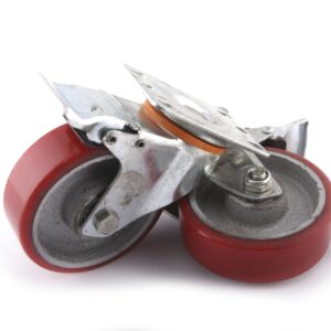 Paire de roues pivotantes freinées ø100x31mm pour supports moteurs OM 0701 - SA 0721 - CLAS Equipements