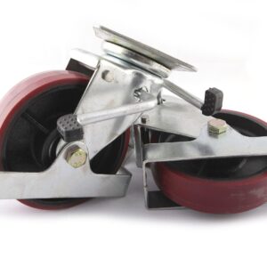 Paire de roues pivotantes freinées ø150x40mm pour table élévatrice OH 1300 - SA 1302 - CLAS Equipements