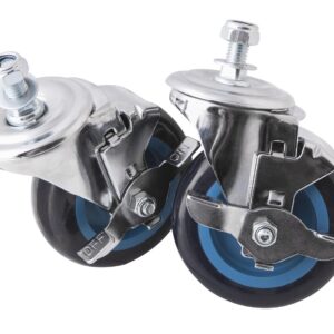 Paire de roues pivotantes freinées ø100x30mm pour paire de chariots OM 2024 - SA 2072 - CLAS Equipements
