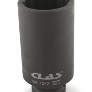 Douille à choc écrou moyeu VAG 12 pans 32mm 1/2" L.85mm Cr-Mo - SA 7042 - CLAS Equipements