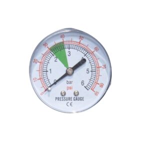 Manomètre 1/4" 6bars raccord arrière pour monte démonte pneus DM 2000, DM 2000P - SA 9998 - CLAS Equipements